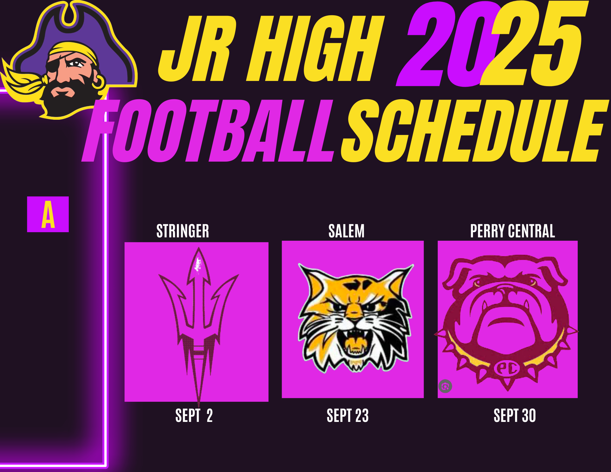 Jr. High Football Game Schedule