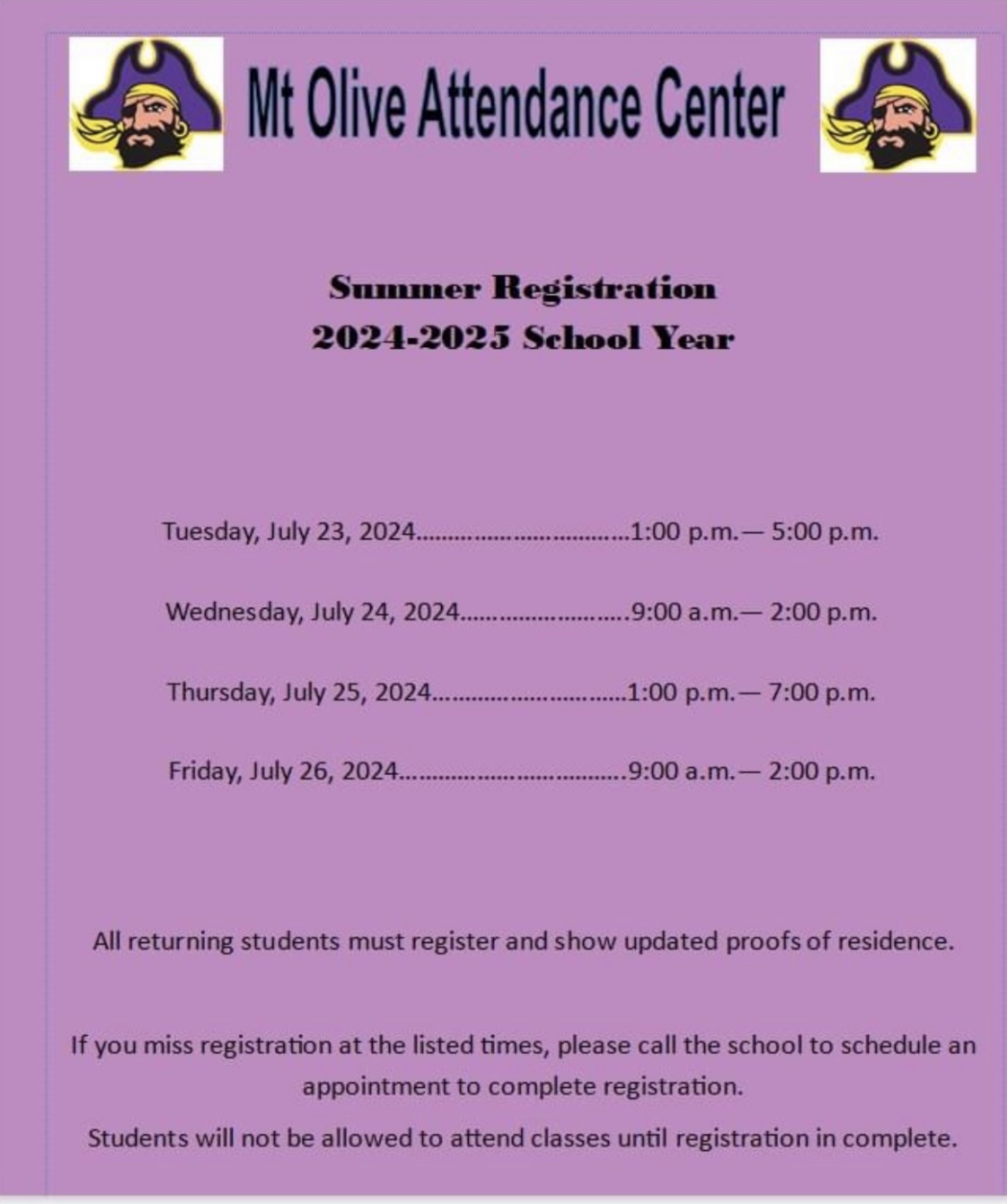 Home Mt. Olive Attendance Center