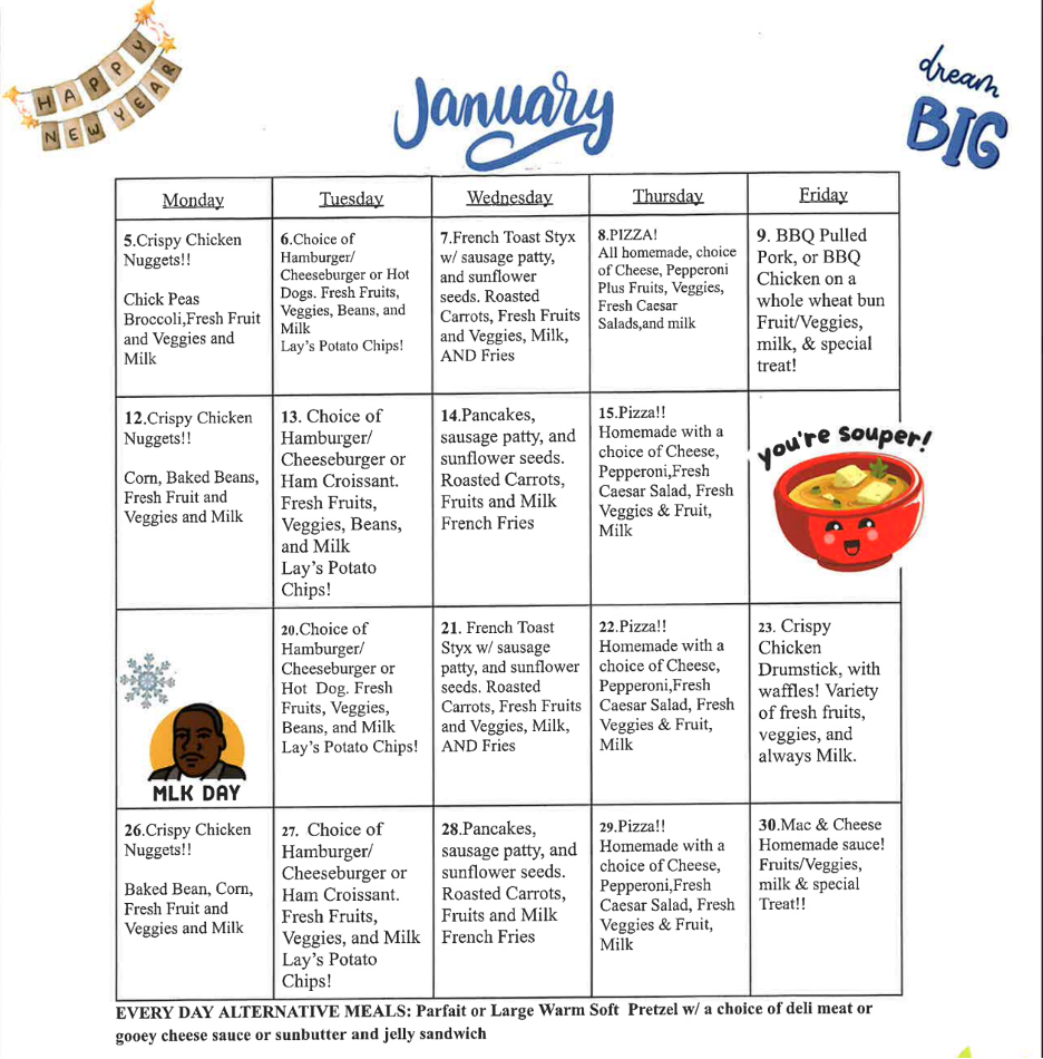 jan menu