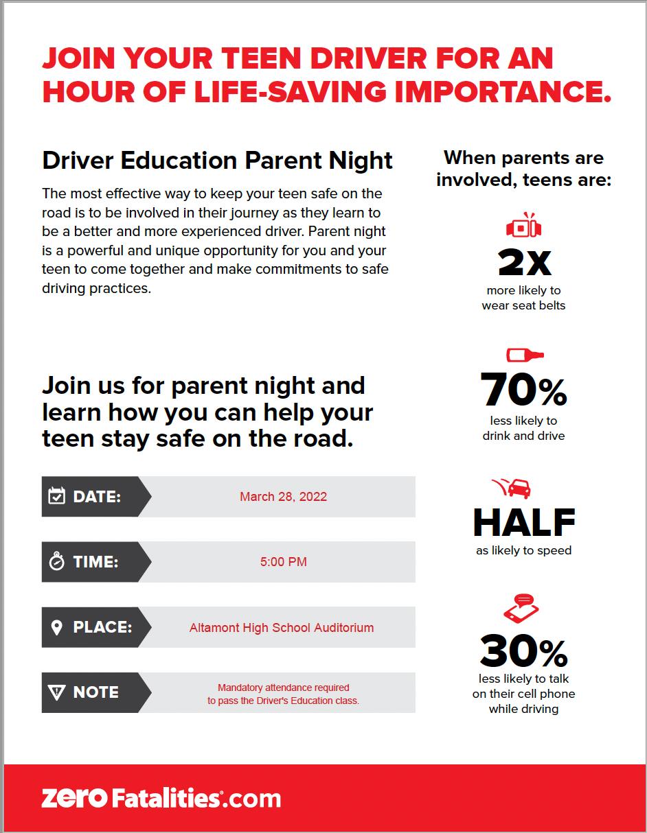 Driver Education Parent Night