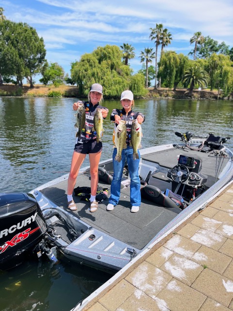 Bailey Peters and Jillian Baptista compete in Kentucky as the first California girls team ever to qualify for the National Bass Fishing Tournament