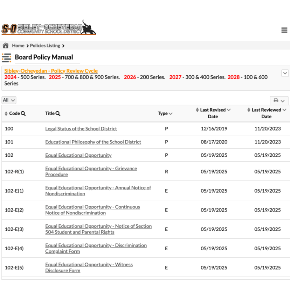 S-O School Board Policies