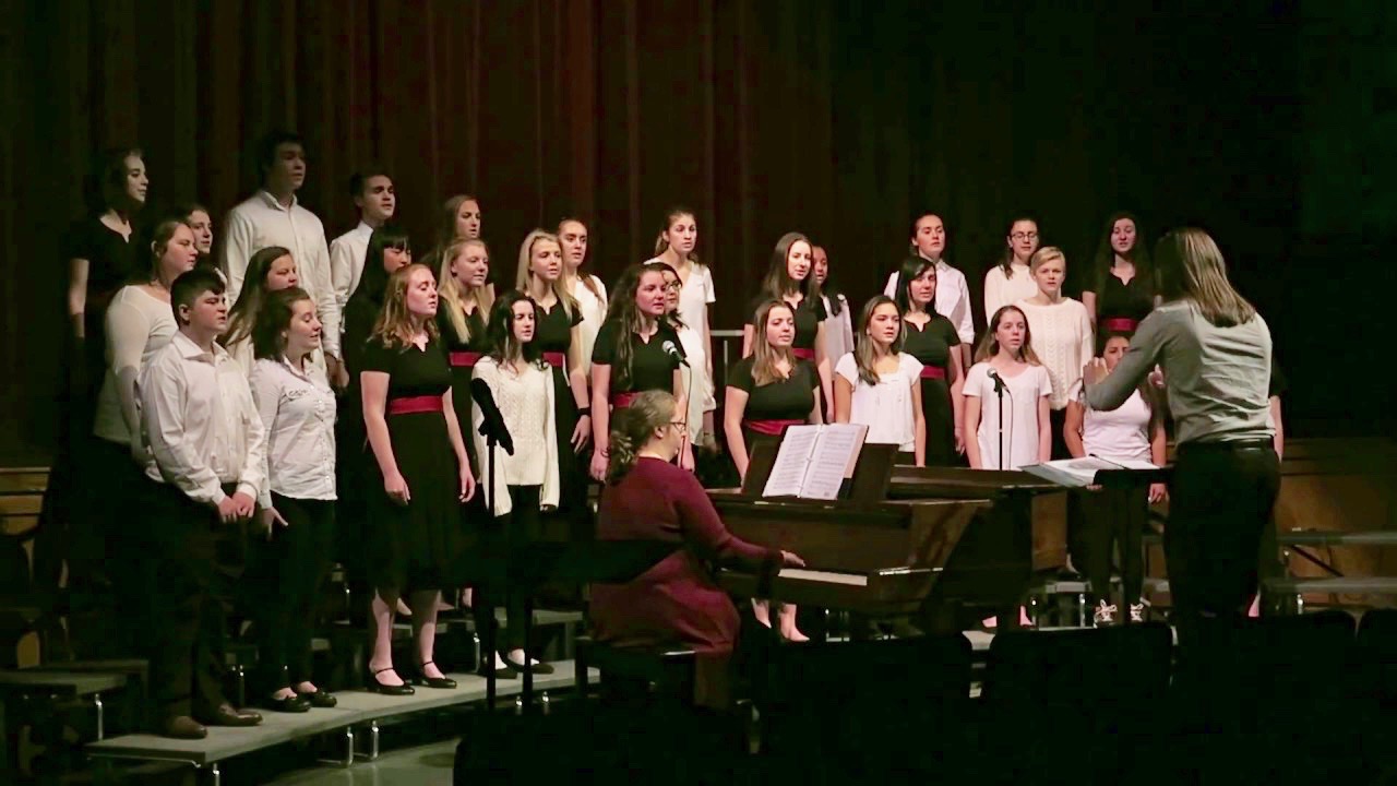 Choral performance in Hampshire Regional Auditorium