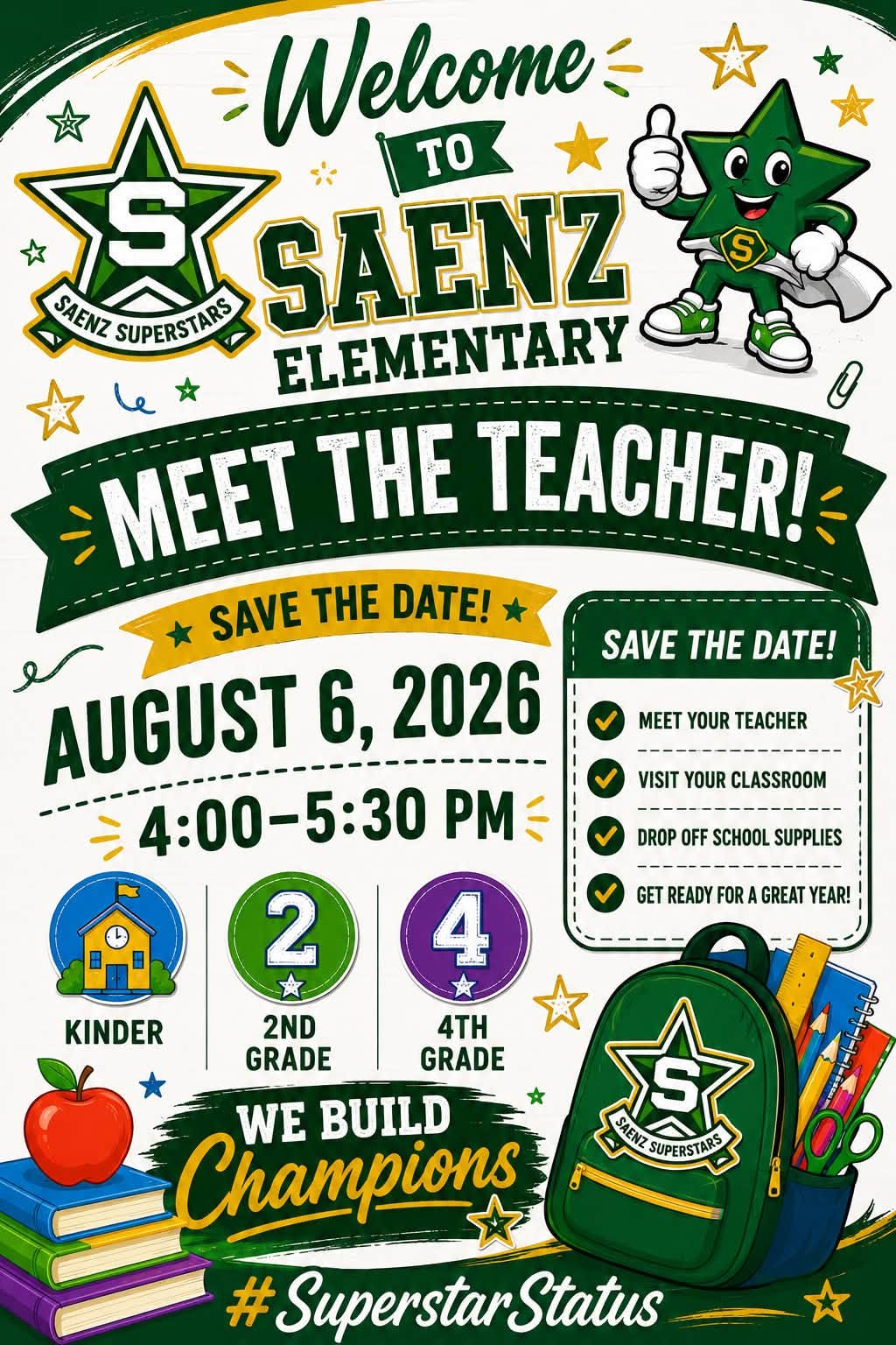 Meet the Teacher! August 6th