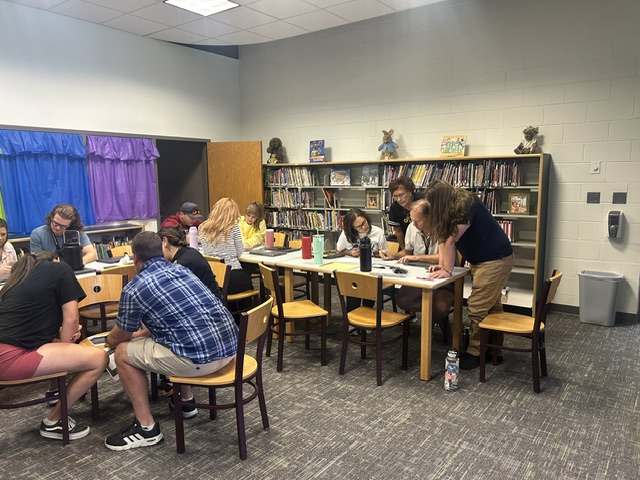 Staff working hard getting ready for the new year