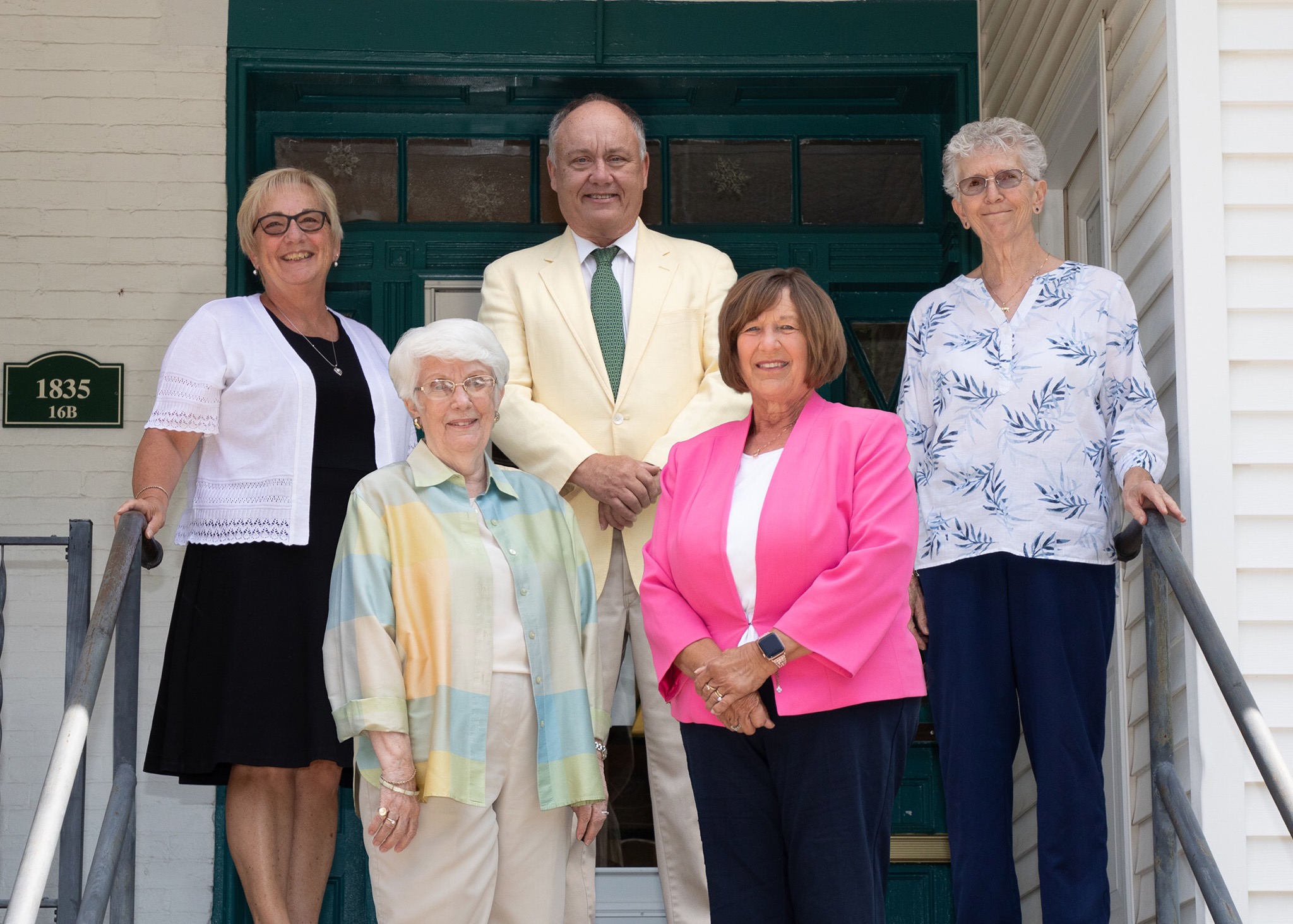 Greenbrier County Board of Education members Kay Smith, Jeanie Wyatt, Mary Humphreys, Richard Parker, and Hazel Reed