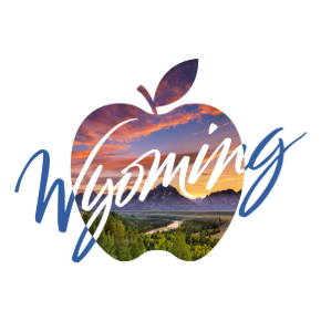 Wyoming Professional Teaching Standards Board logo of an apple