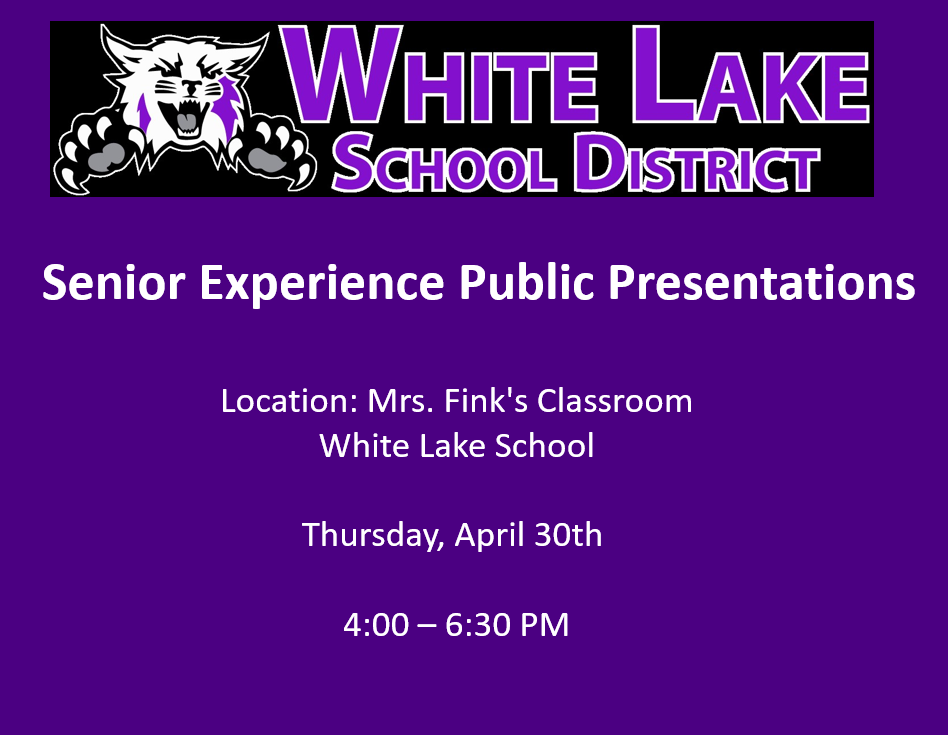Senior Experience Public Presentations