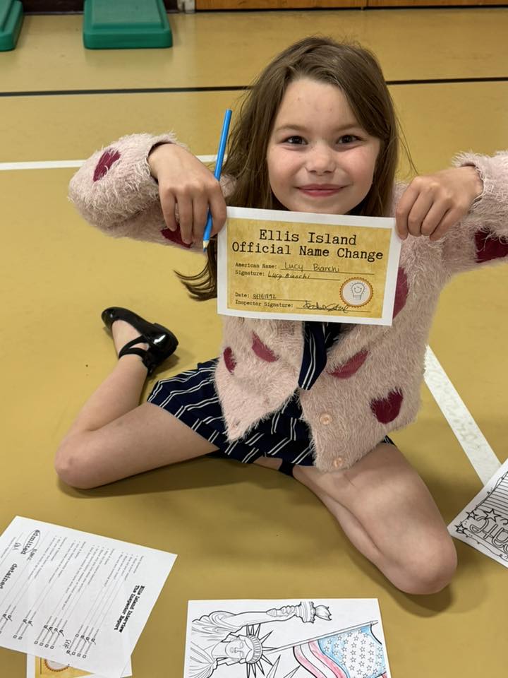 Student showing her Name Change