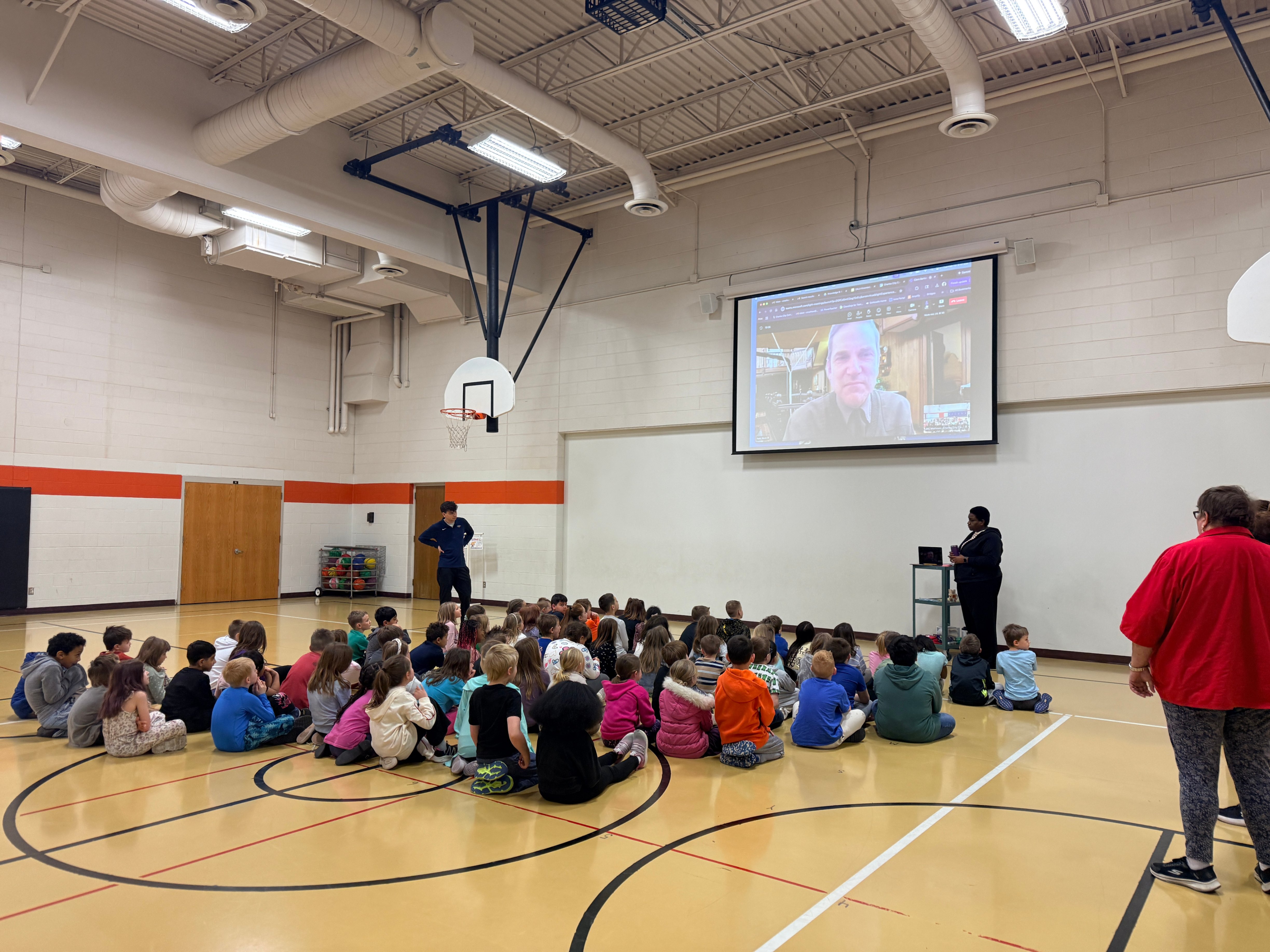 Students listening to the speaker