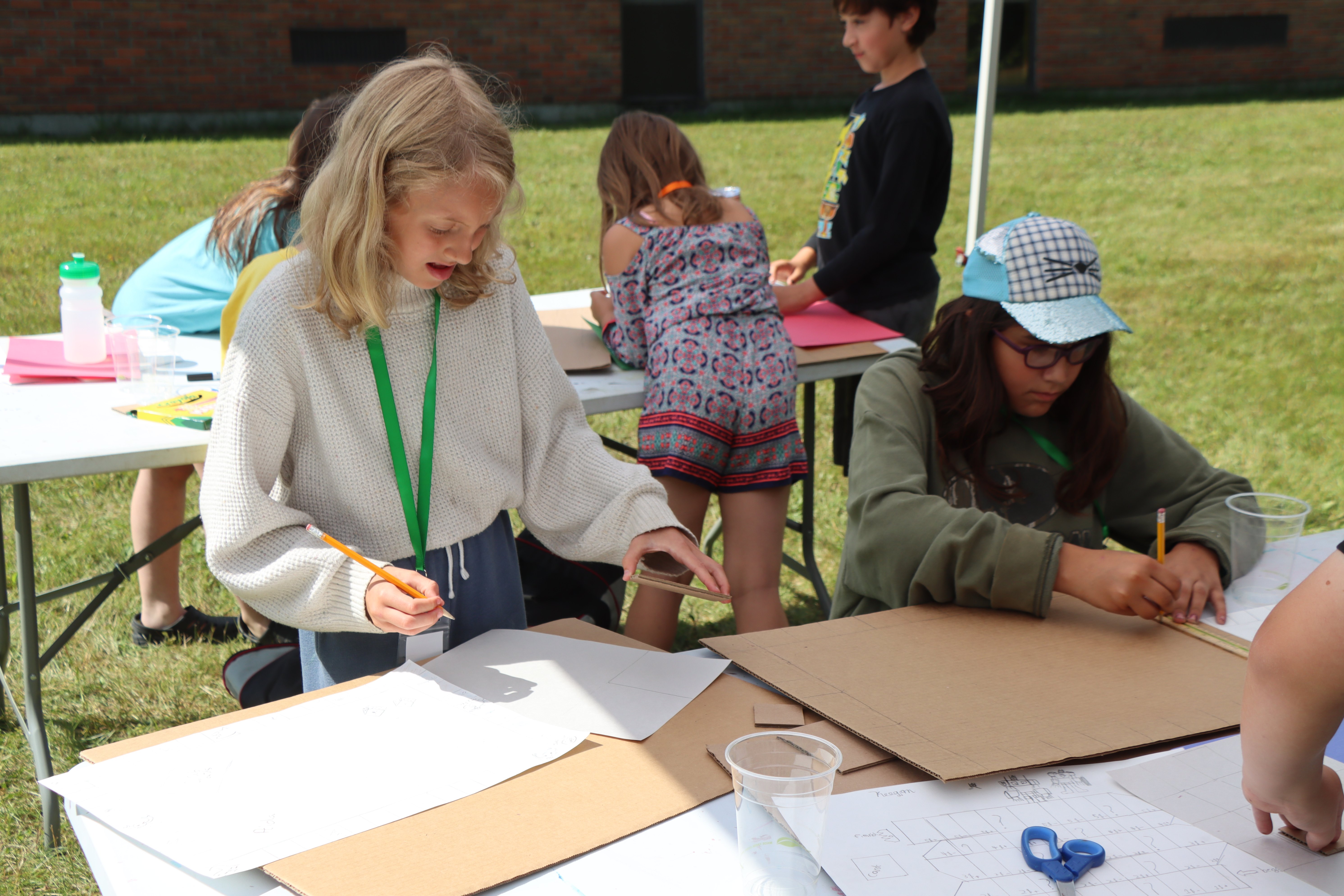 kids creating their own board games