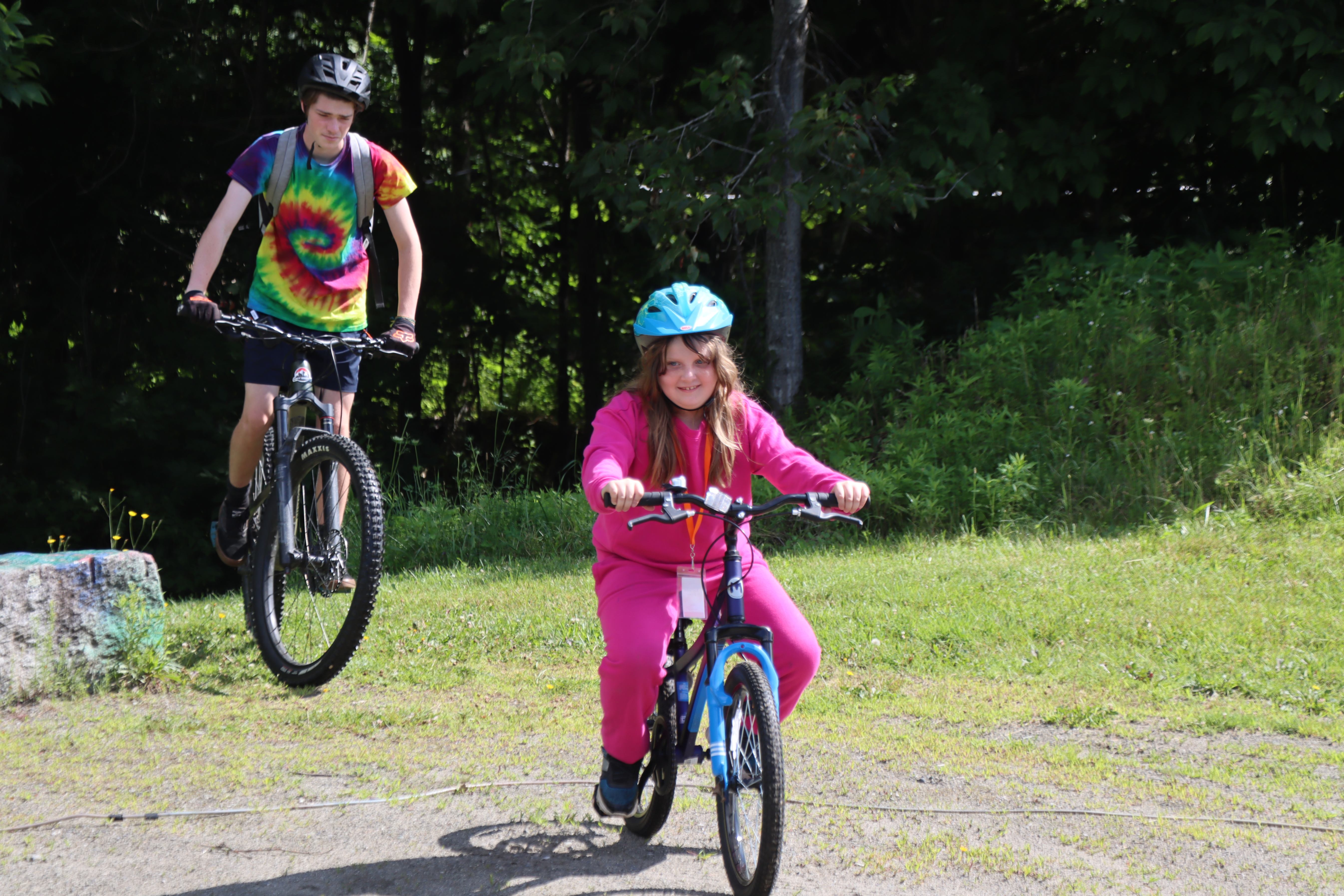 kids riding bikes