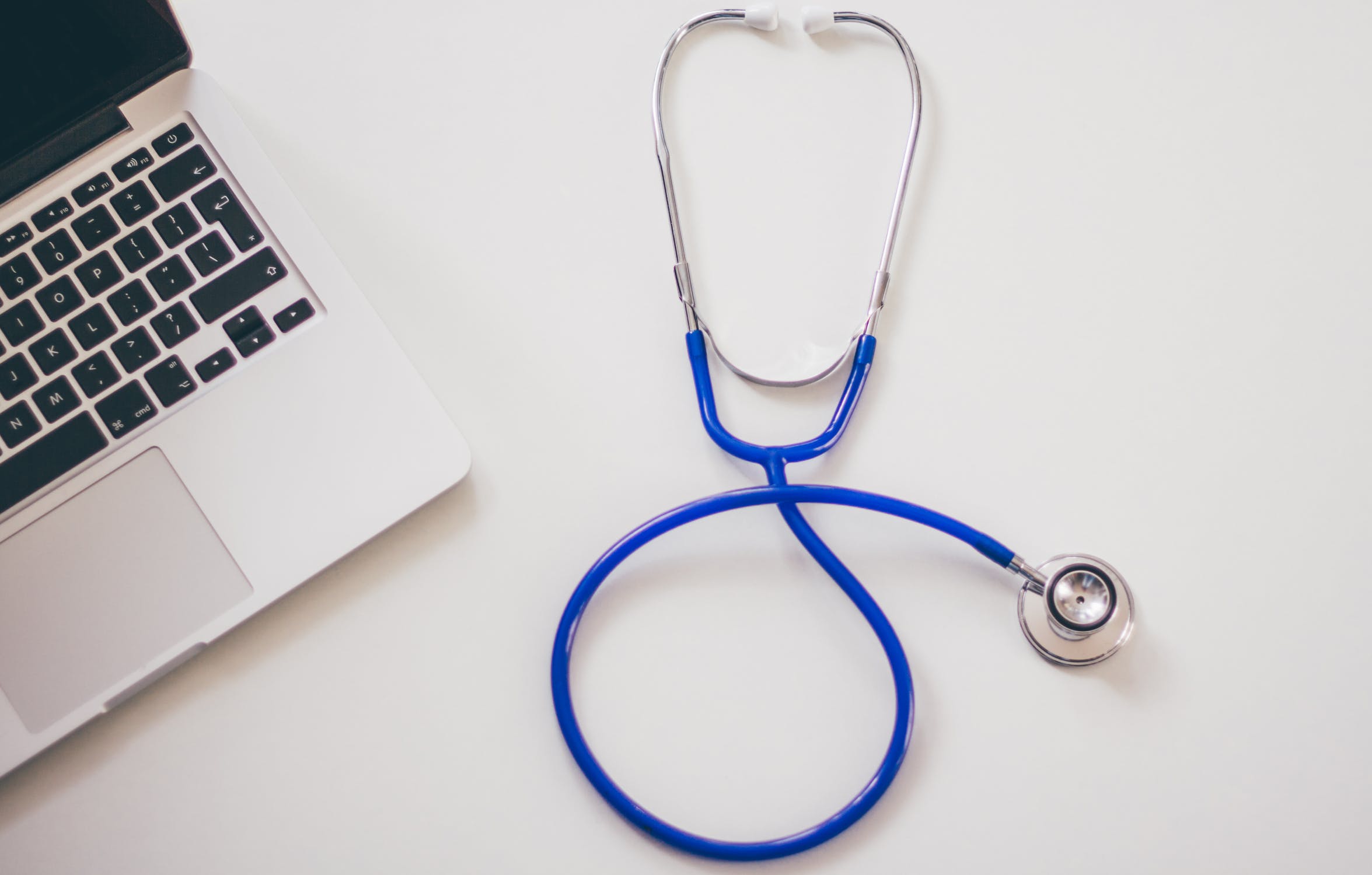 Laptop and a stethoscope 