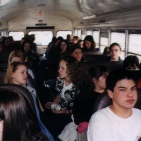 Studnents on the school bus