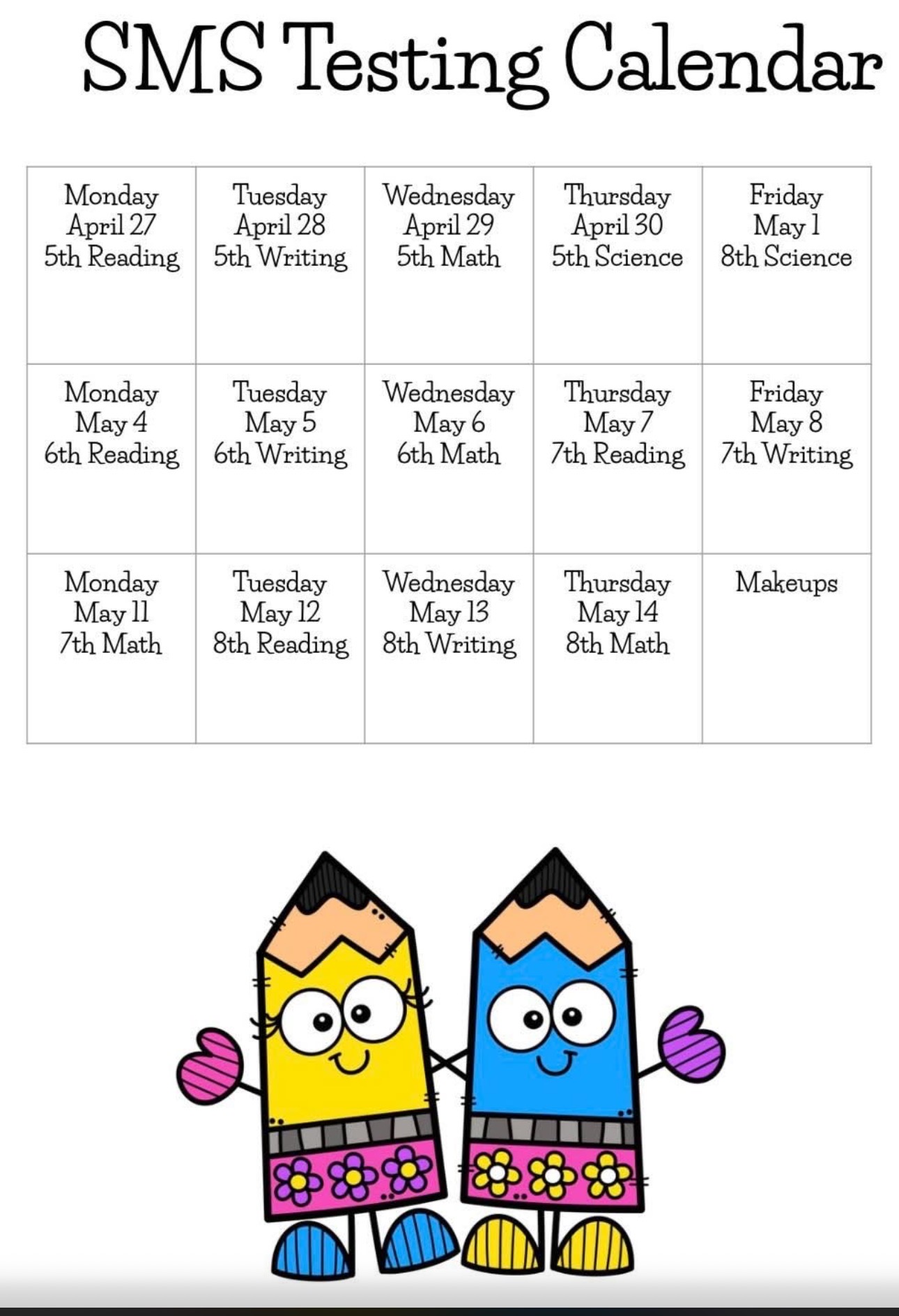 Testing Calendar 