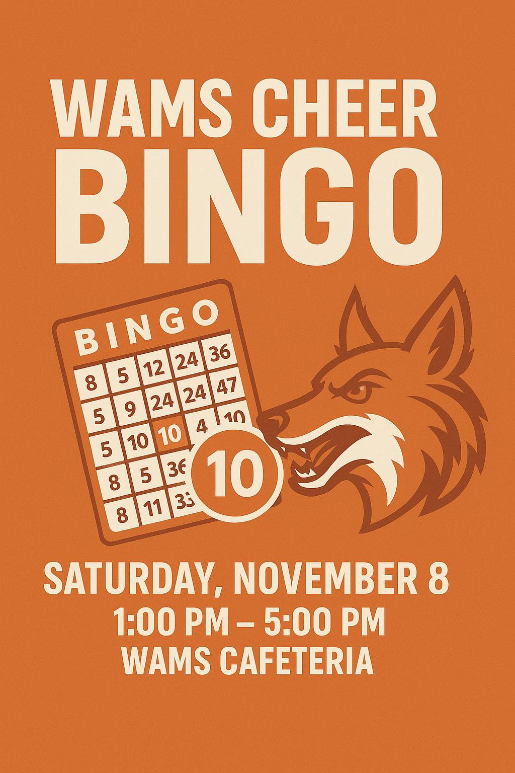 WAMS CHEER BINGO