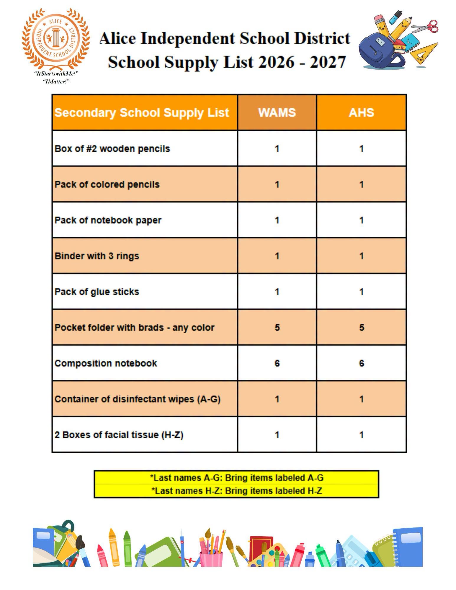 Supply List