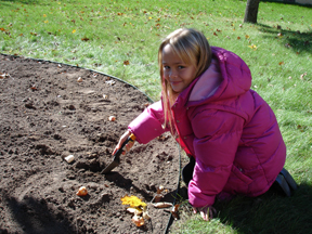 students in the school garden club