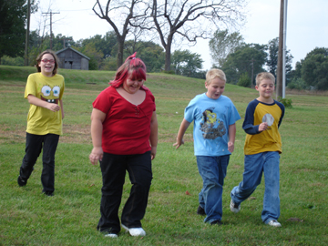 students participating in the Tiger Walking Club