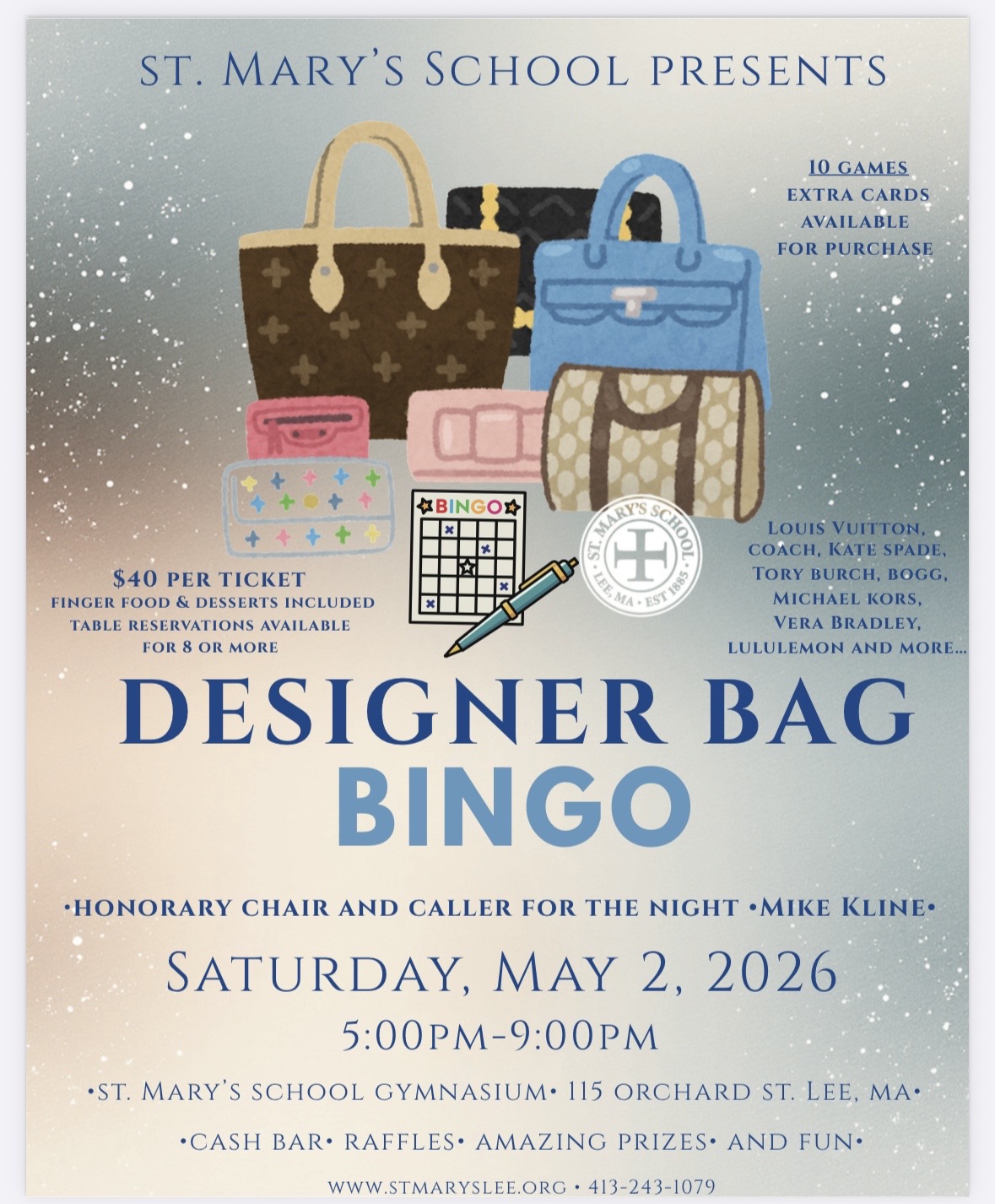 Designer Bag Bingo - Still Time to Sign Up! 