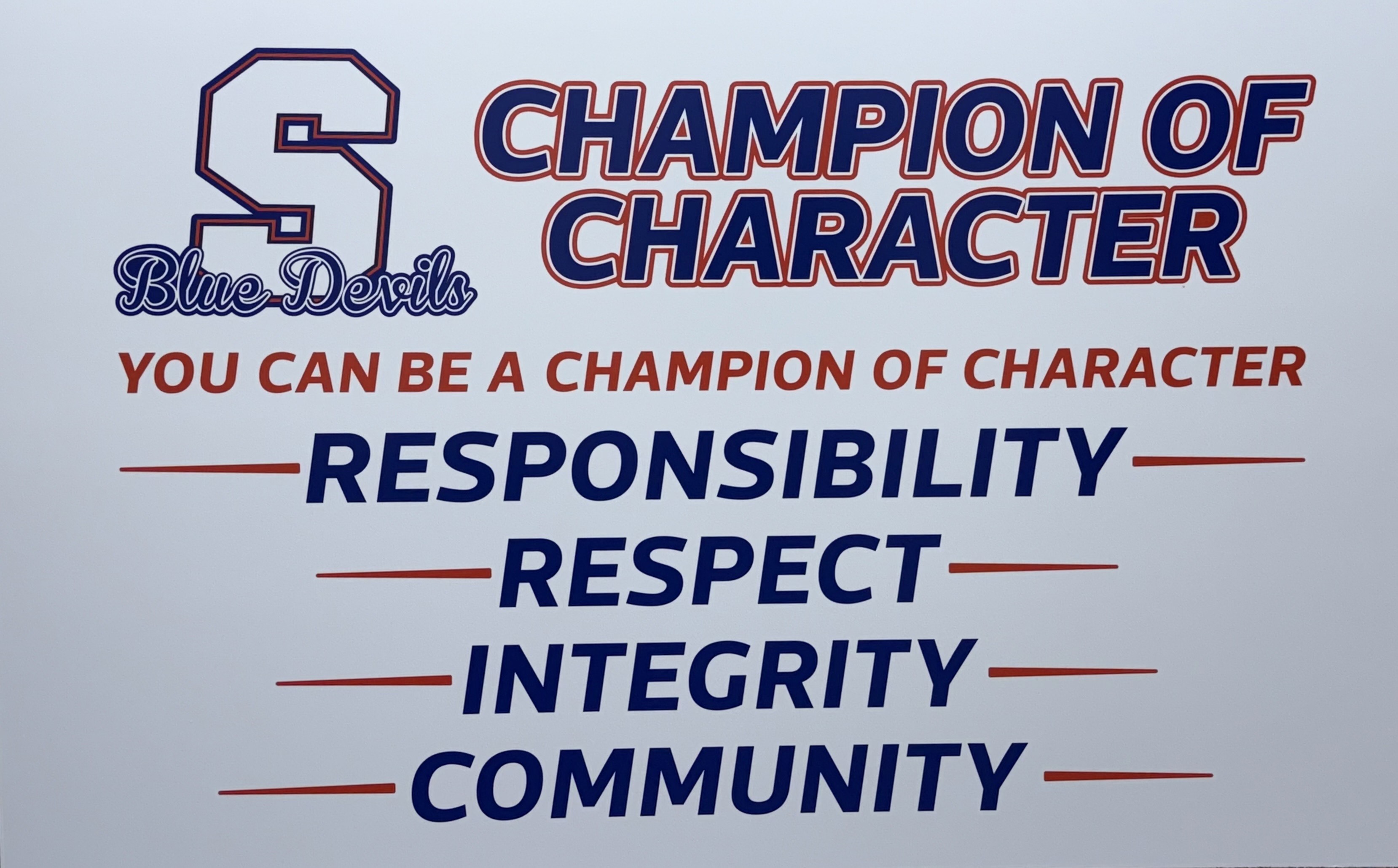 You can be a Champion of Character 