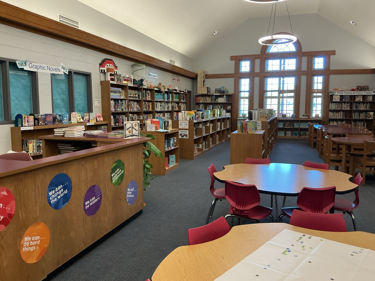 Circulation Desk and Nonfiction Books