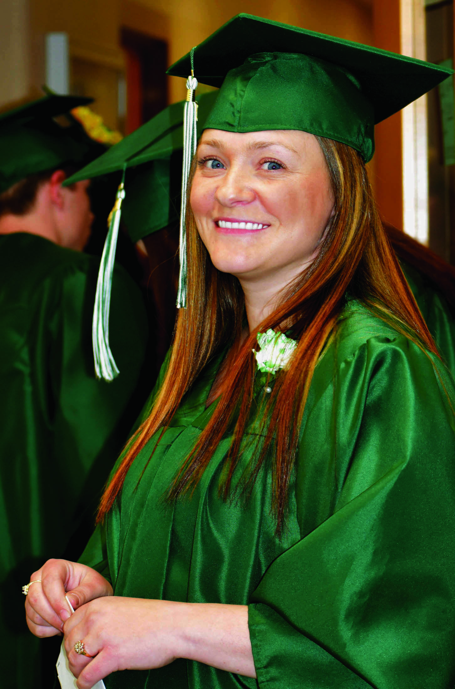 Adult Ed student preparing for graduation