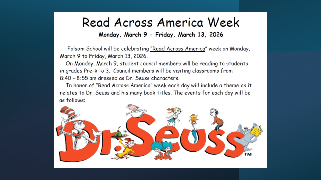 Read Across America Week Monday, March 9 - Friday, March 13, 2026