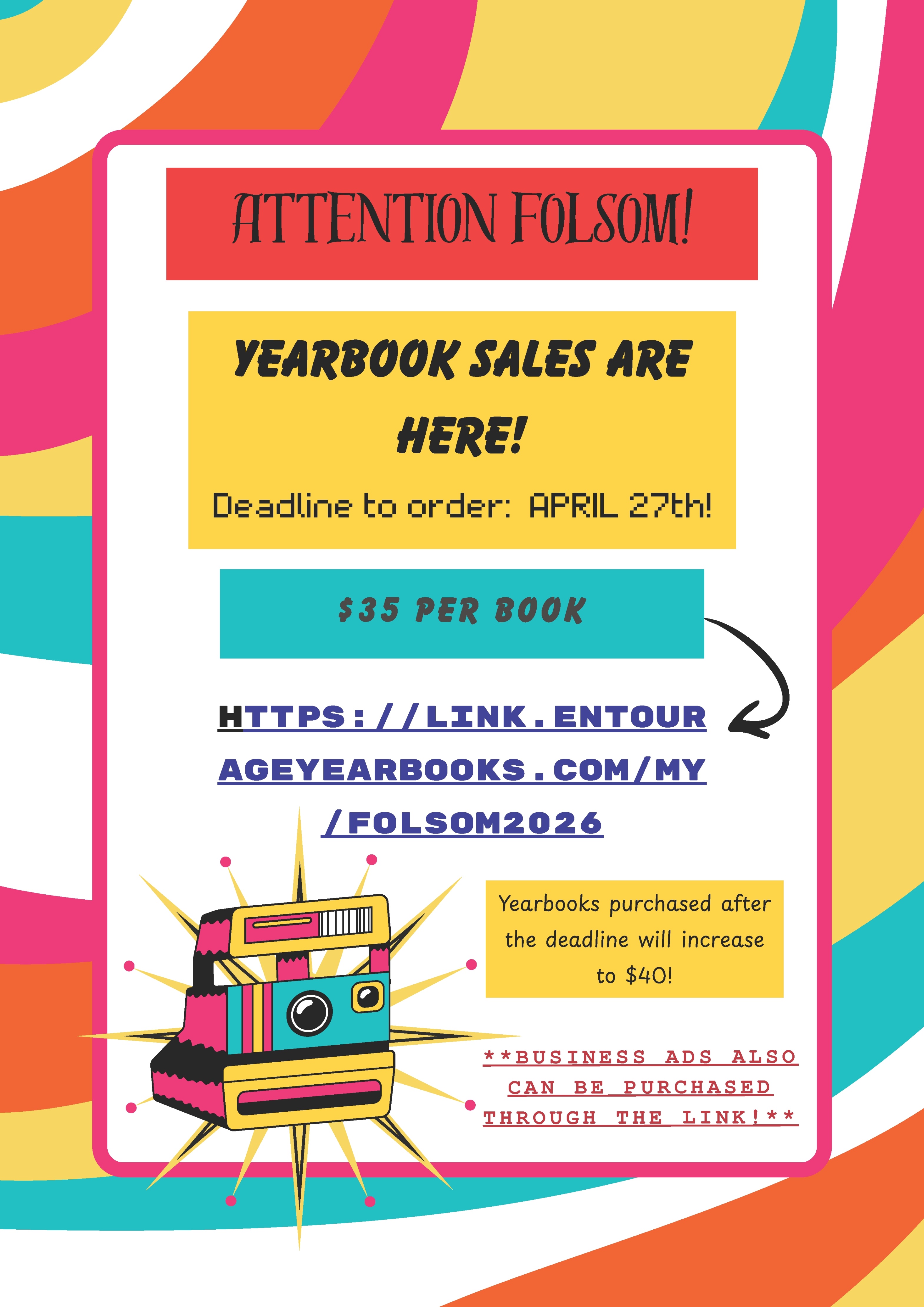 Yearbook Sales are here