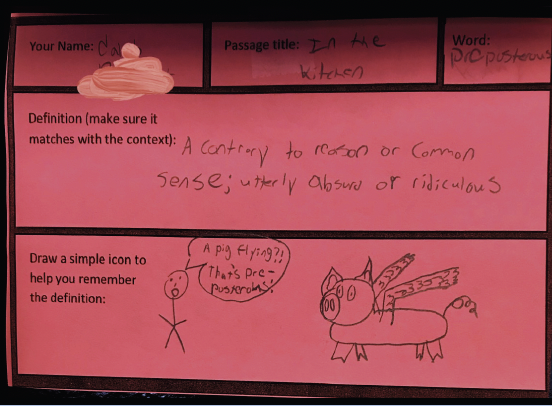 Vocabulary review game