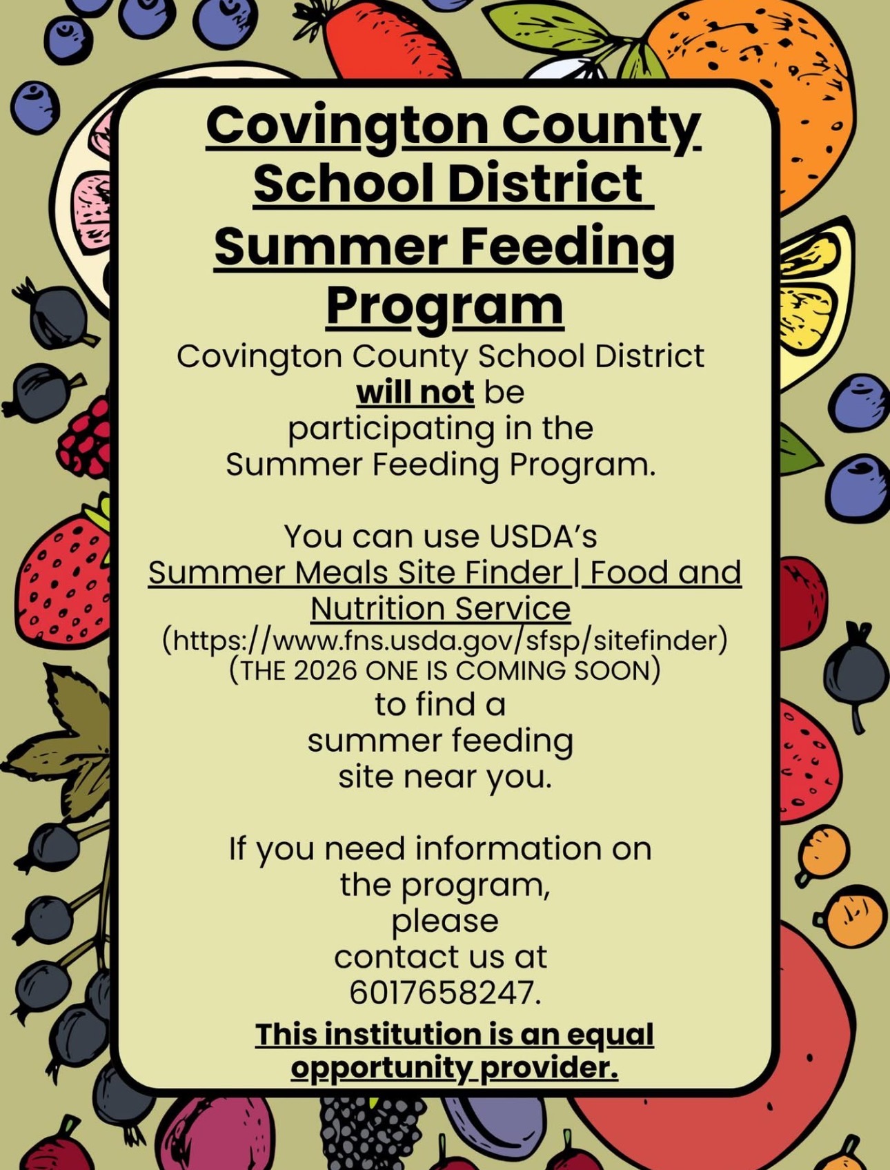 Summer Feeding Program