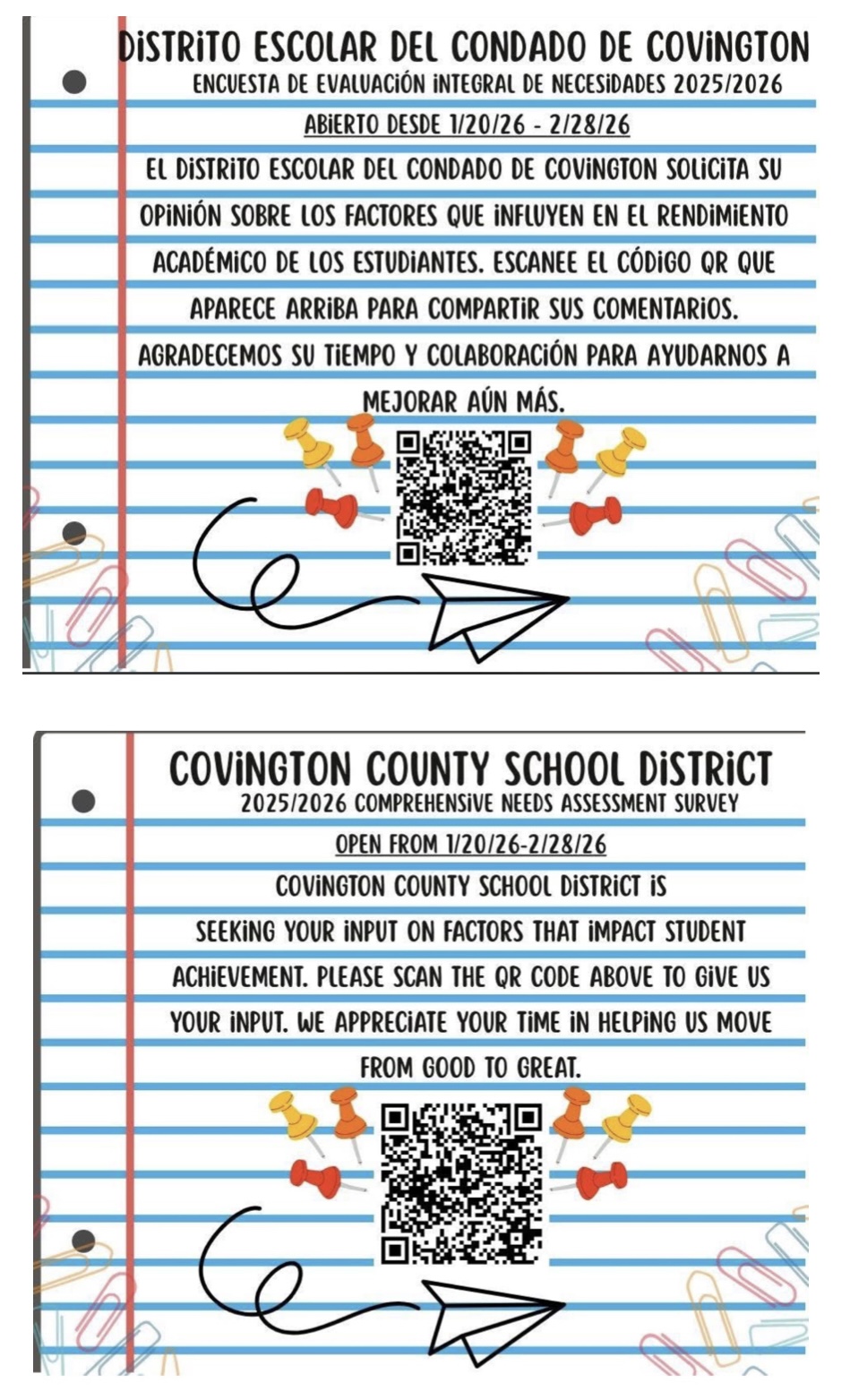Comprehensive Needs Assessment Survey 
