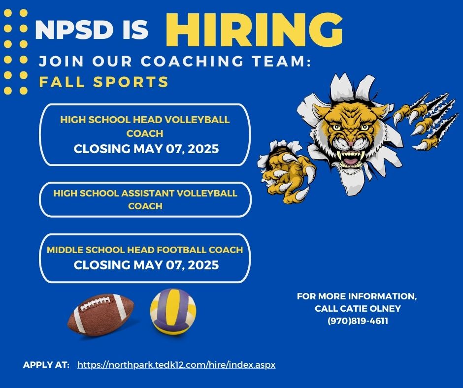 Fall coaching positions available