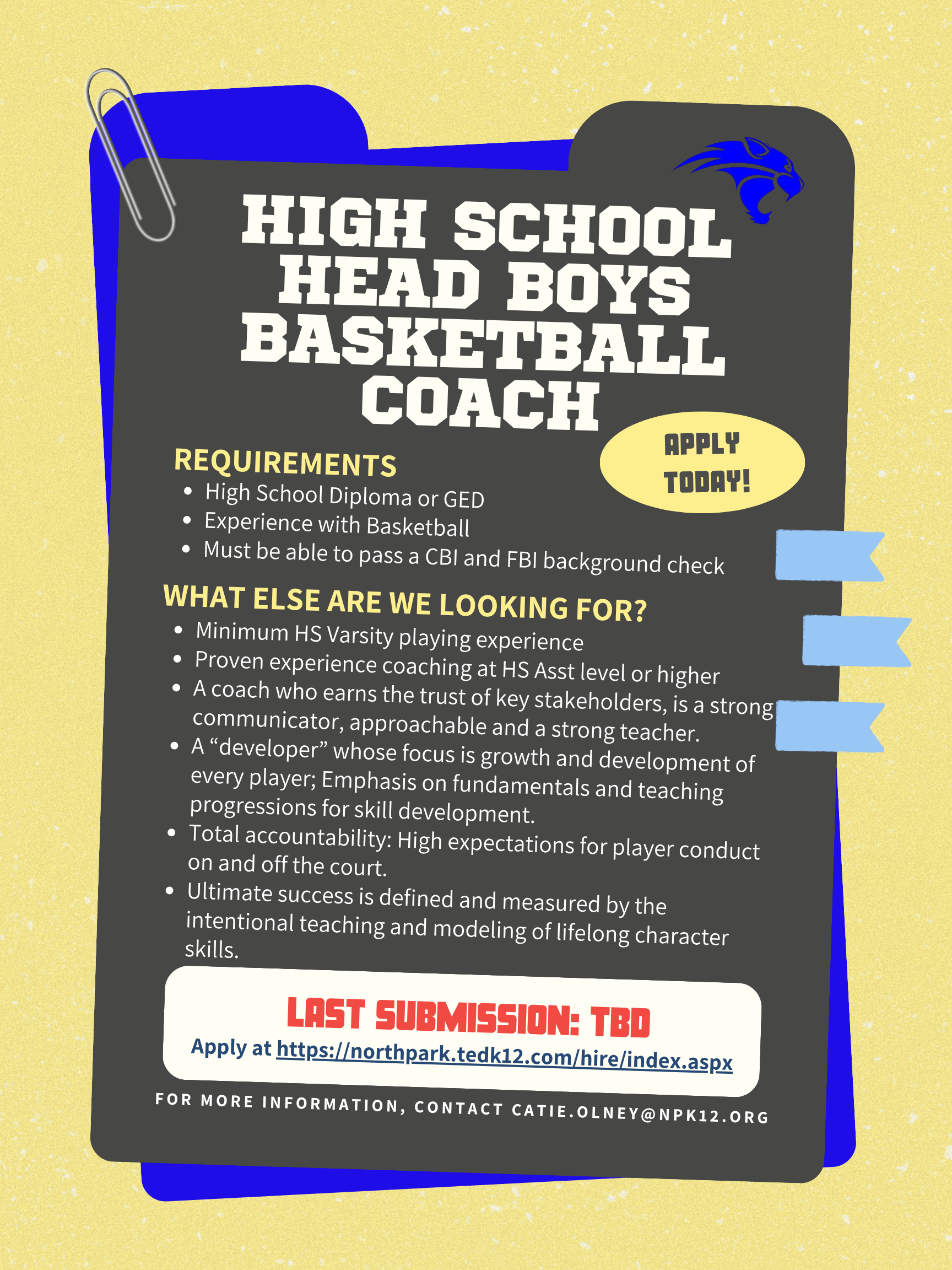 HS Boys basketball head coach profile