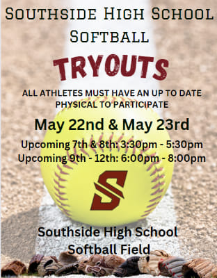 Softball Tryouts May 22/23 