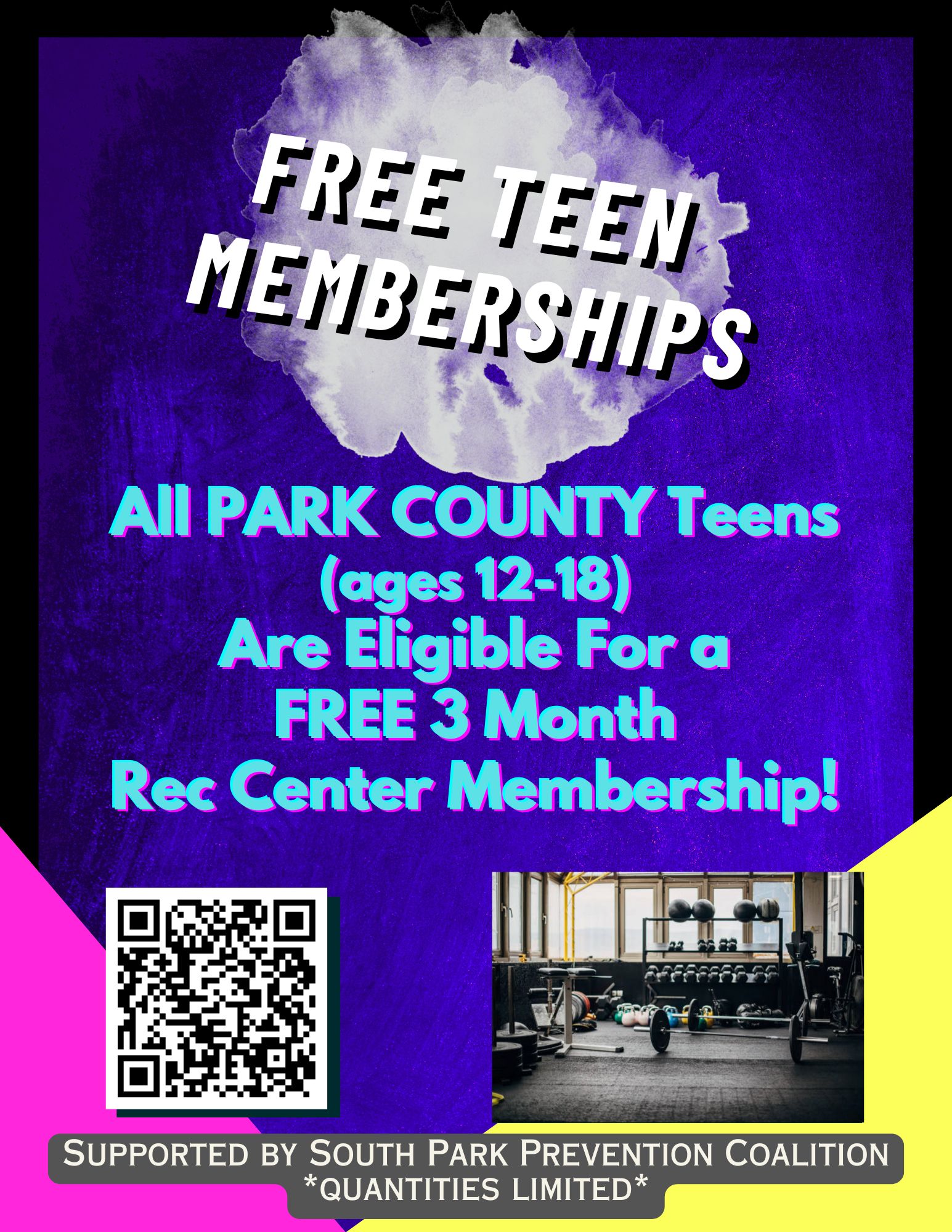 Free Rec Center Membership for Teens