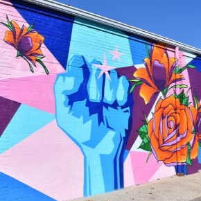 Mural outside MLKCS
