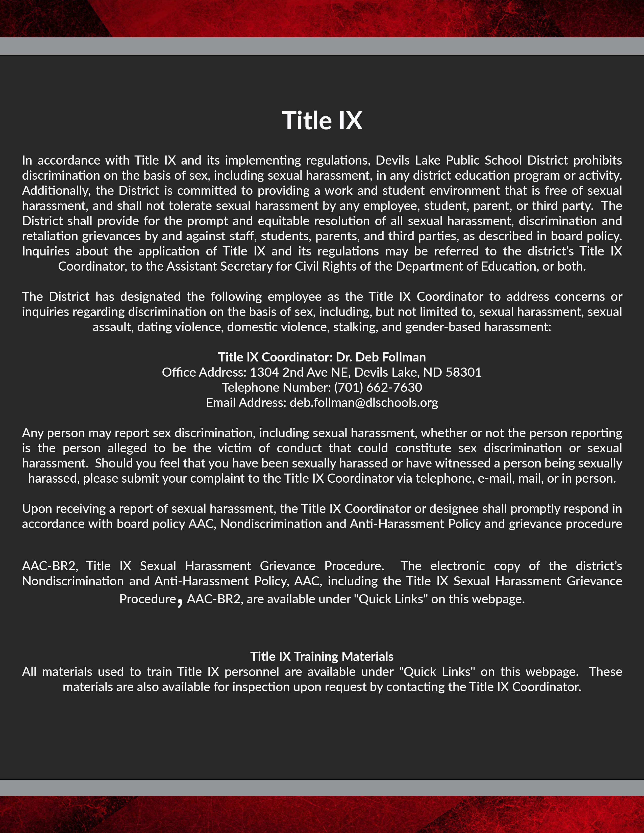 Departments - Devils Lake Public School District