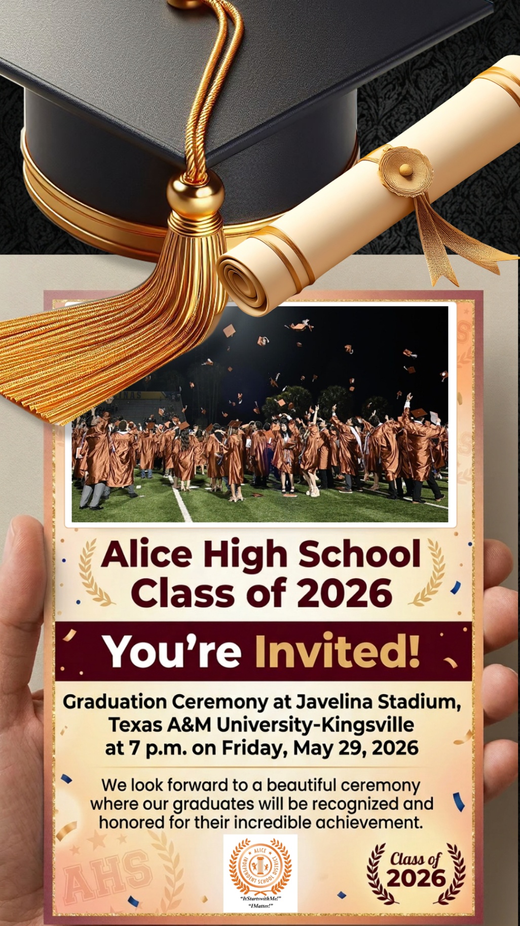 Graduation invitation flyer