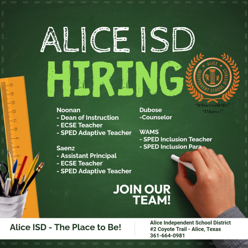 Alice ISD Hiring