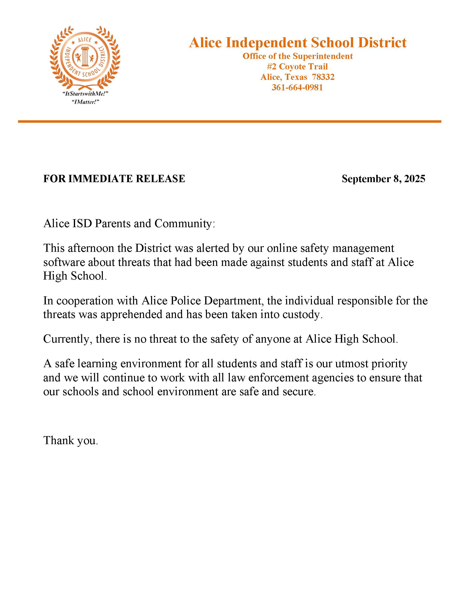 Statement