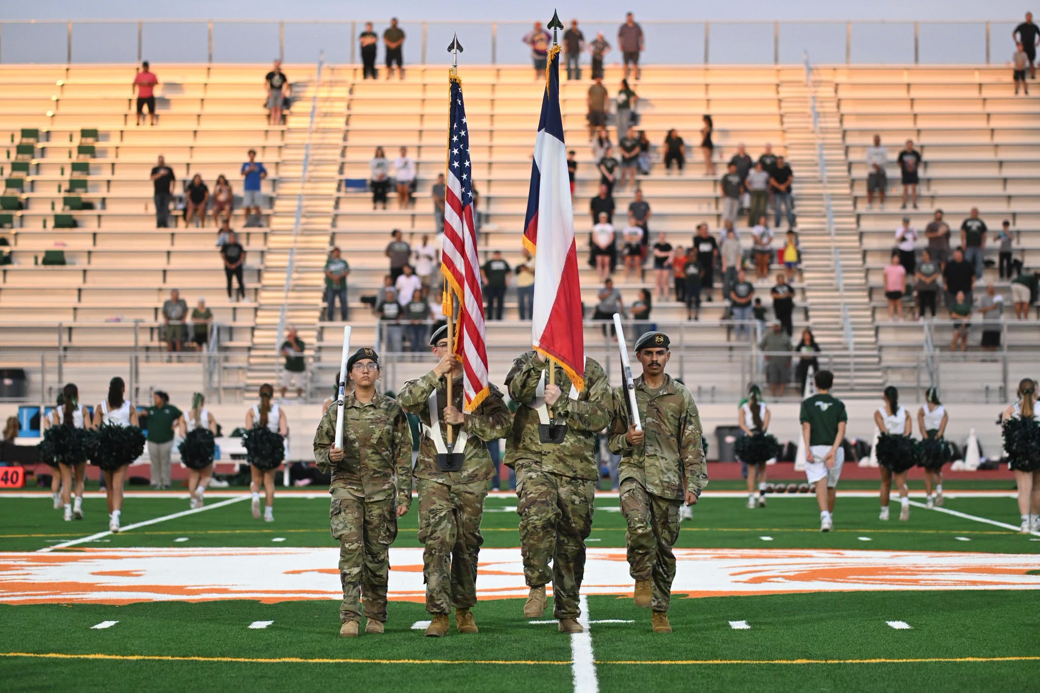 Army JROTC at football game presentation
