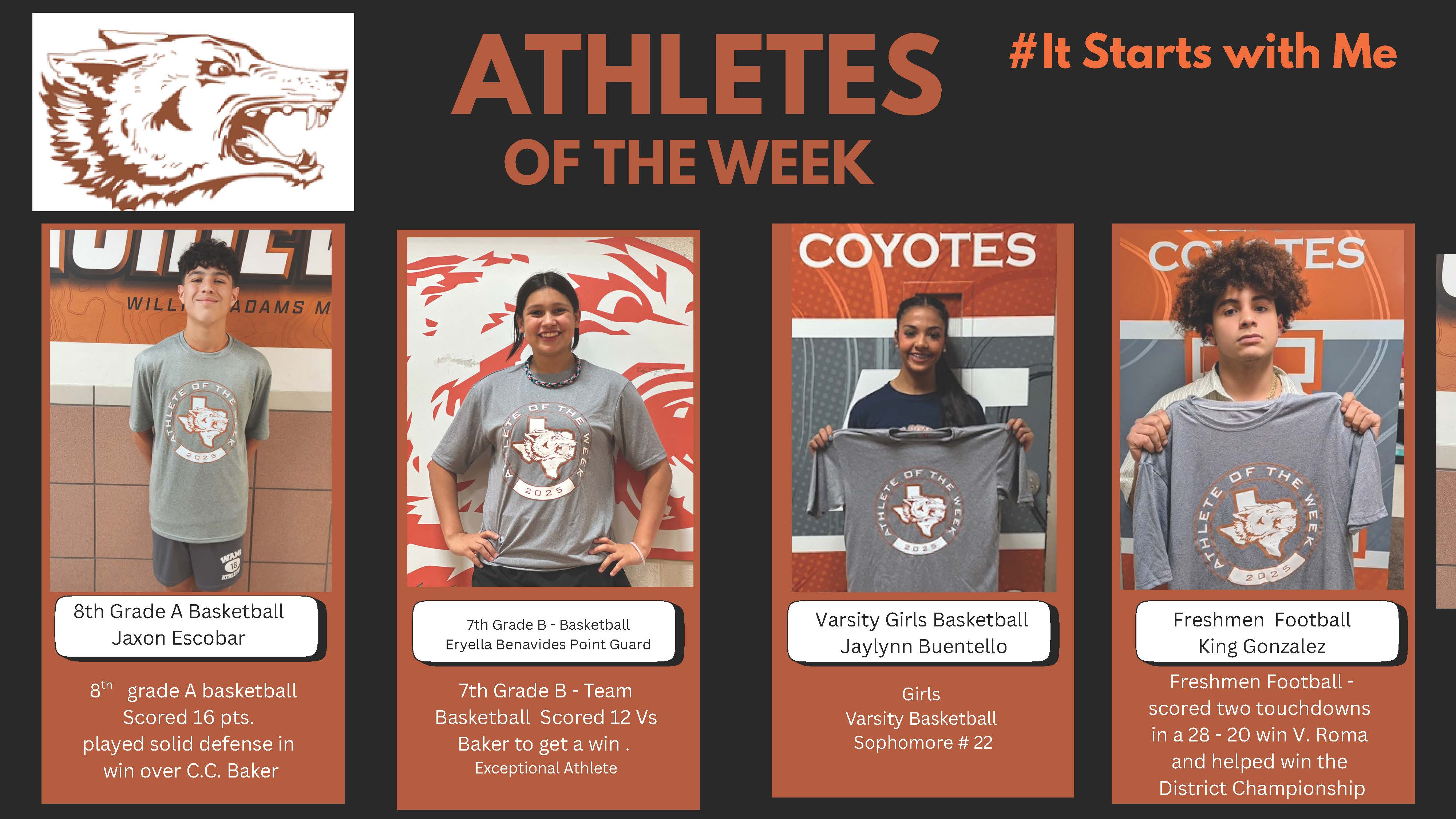 Athletes of the Week