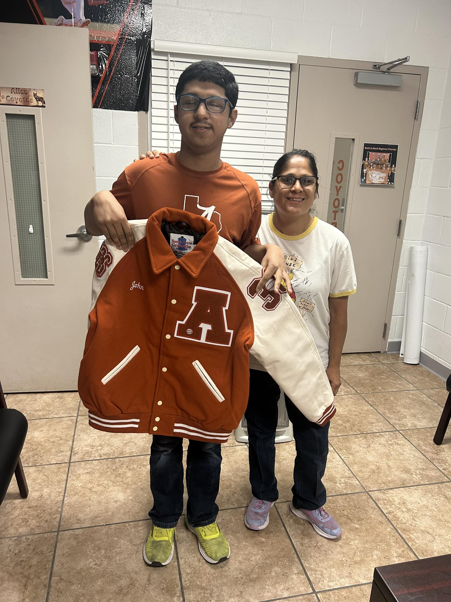 John earns letterman jacket