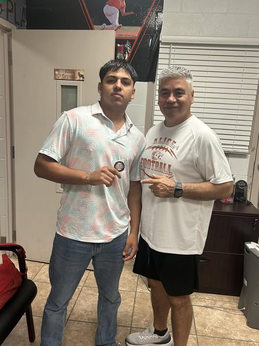 Josiah with challenge coin