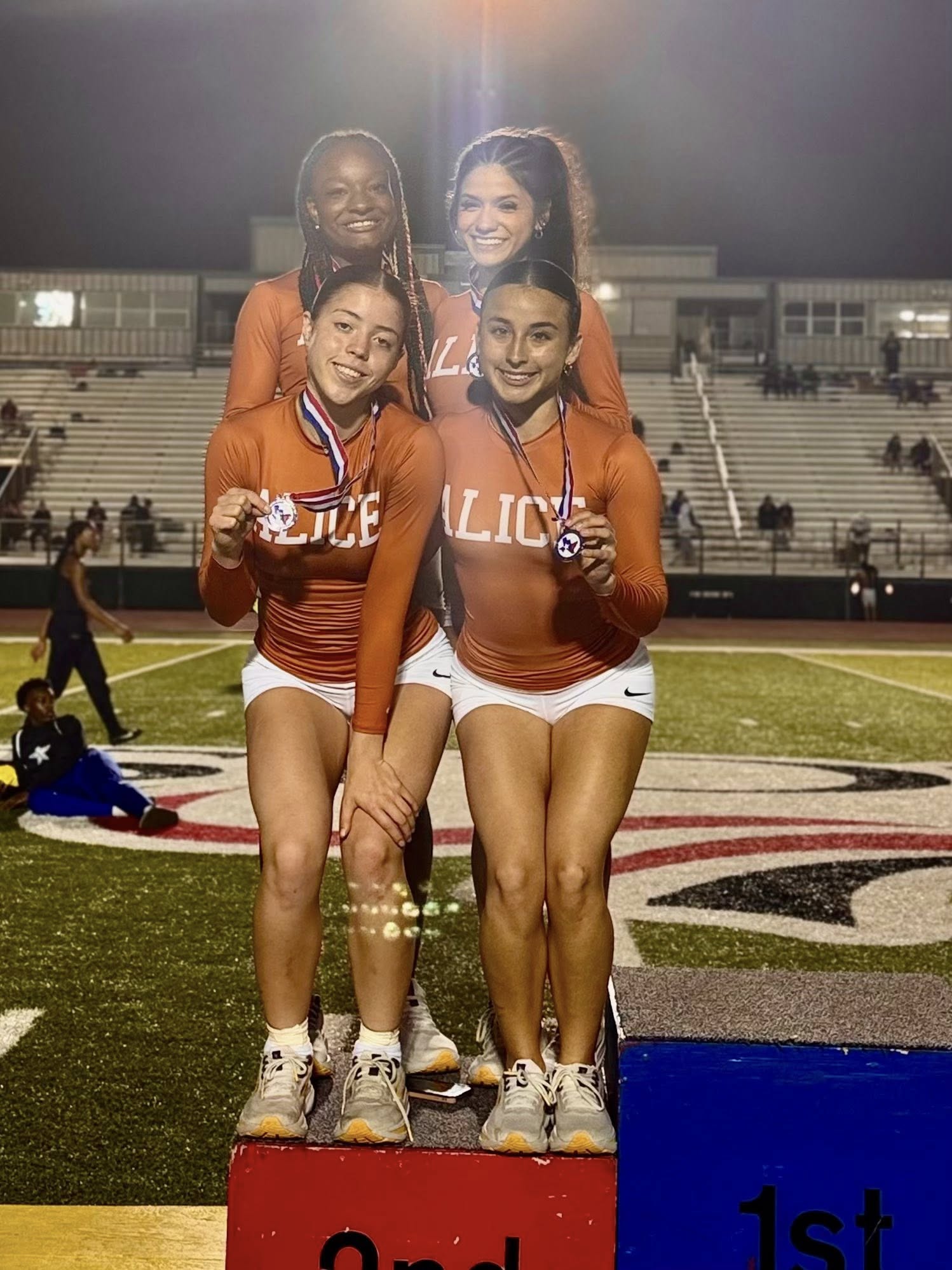 Track and field second place