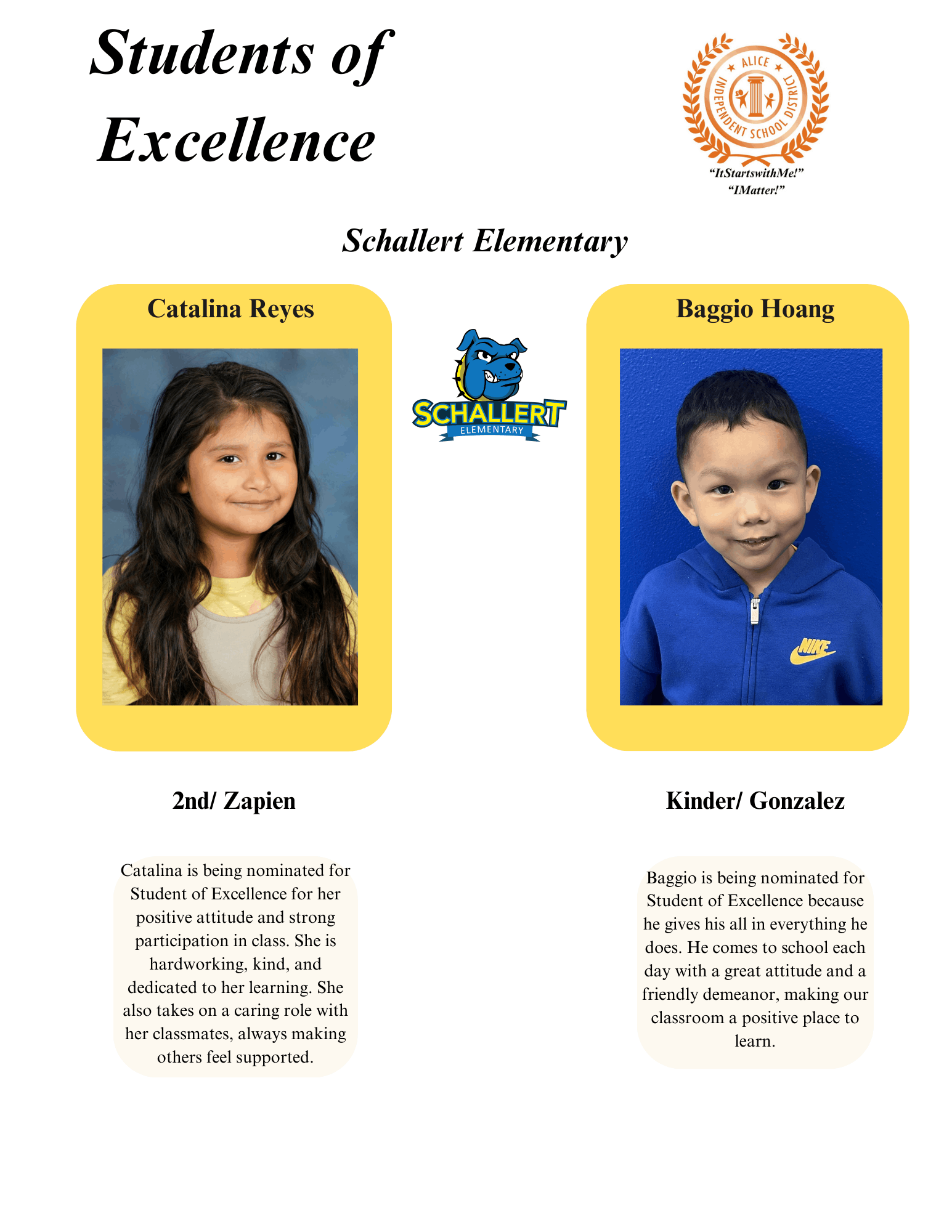 Schallert Student of Excellence