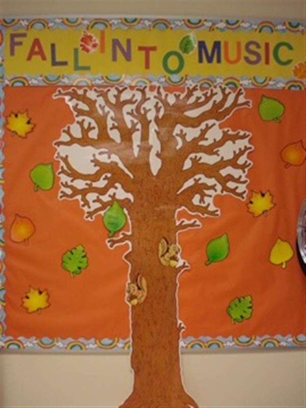 image of 'fall into music' school poster