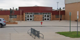 McCormick Junior High school main entrance to use when entering during school hours