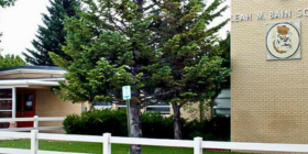 Bain Elementary main entrance to use when entering during school hours